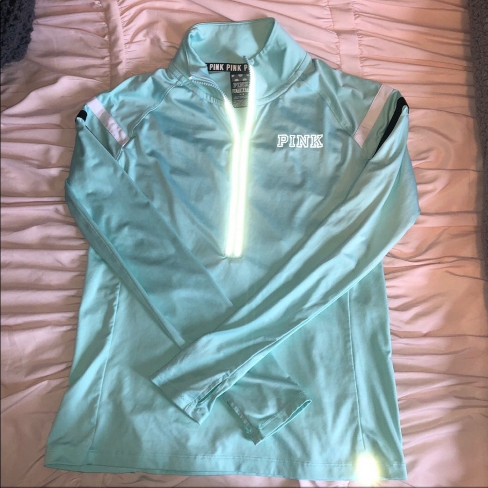 VS PINK Light Blue Quarter Zip